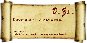Devecseri Zsuzsanna névjegykártya